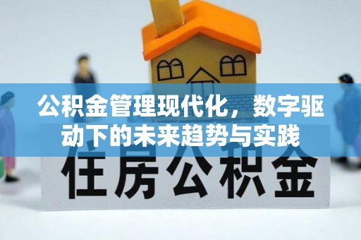 城区公积金管理现代化，数字驱动下的未来趋势与实践